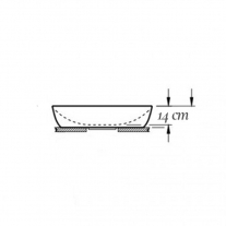  Lavoar pe blat Fluminia, Tisa, alb, 56 x 35 cm
